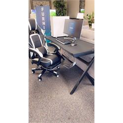 Blk/White Gaming Chair & Desk Bundle OSCHBUNDLE400BKWH Image